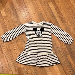 Gap Striped Mickey Mouse Kids Dress Size: Large (10)